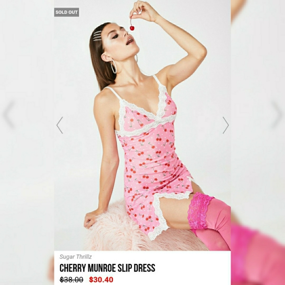 🍒 Cherry Munroe Slip Dress